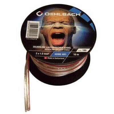 Oehlbach Silverline Lautsprecherkabel auf Mini-Spule 2 x 1,5 qmm - 20 m