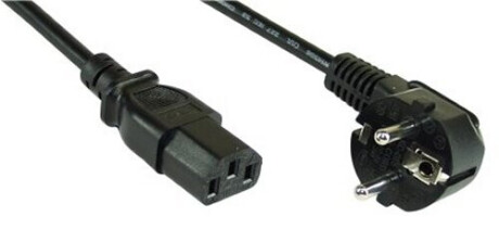 Netzkabel, Schuko gewinkelt auf Kaltgerätestecker, 10,0m