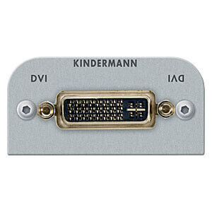 Kindermann DVI-I (24 + 5 pin) mit Kabelpeitsche Halbblende 54 x 54 mm