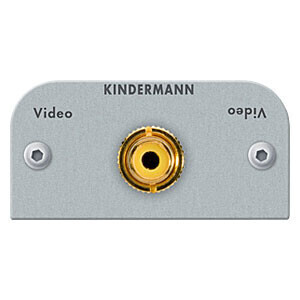 Kindermann Video (Cinch) mit Kabelpeitsche Halblbende 54 x 54 mm