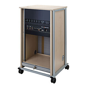 Kindermann MedienRack mit 19 Zoll-Schienen