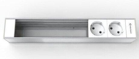Kindermann Modulträger 6-fach für Konnect flex 45, 2 x Strom, 4 x leer