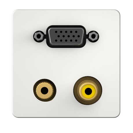 Kindermann Konnect design click VGA, Video, Audio-Anschlussblenden mit Kabelpeitsche für Installatio