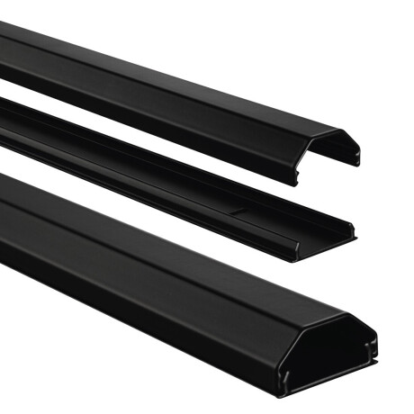 Hama Aluminium-Kabelkanal, Schwarz