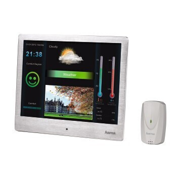 Hama Digitaler Bilderrahmen "Steel" mit Wetterstation, 20,32 cm (8,0")