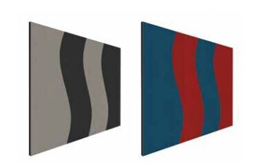 Smit Visual Shapes Pin Panel bulletin, Wave, schwarz-grau 90x120 cm