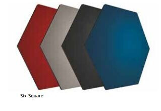 Smit Visual Shapes Pin Panel bulletin , Six-Square, grau 1 Stück