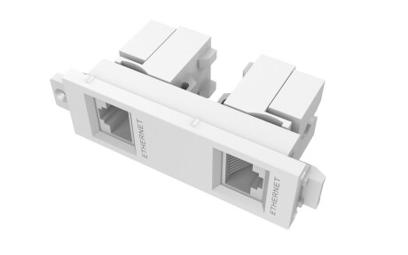 VISION TechConnect 3 Twin RJ45 module - modulares Faceplate-Snap-In