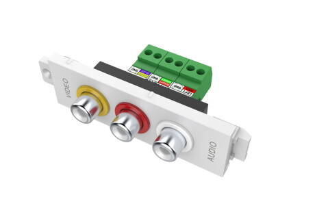 VISION TechConnect 3 3-Phono module - modulares Faceplate-Snap-In