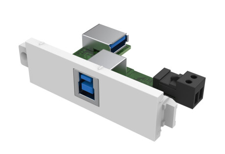 VISION TechConnect 3 USB-b module with active booster circuit - modulares Faceplate-Snap-In