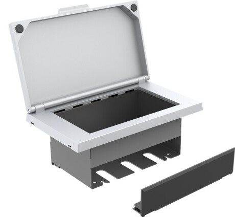 VISION TechConnect 3 2-Gang "Tilt" Surround with cable "pull-up" box - Frontabdeckung