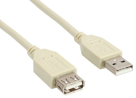 InLine® USB 2.0 Verlängerung, St/Bu Typ A, beige, 5m, bulk