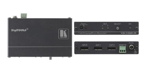 Kramer 1x2 DisplayPort Umschalter mit IR-Fernbedienung