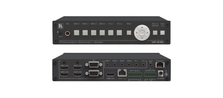 Kramer VP-440 Kompakter HDMI & VGA ProScale Präsentations-Umschalter /-Scaler mit HDBT-Ausgang