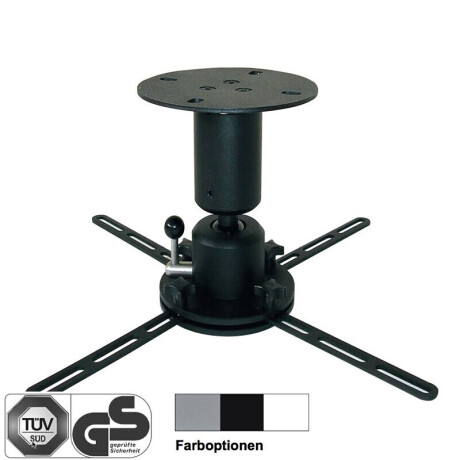 DELUXX Deckenhalter Profi-Line 15 cm schwarz