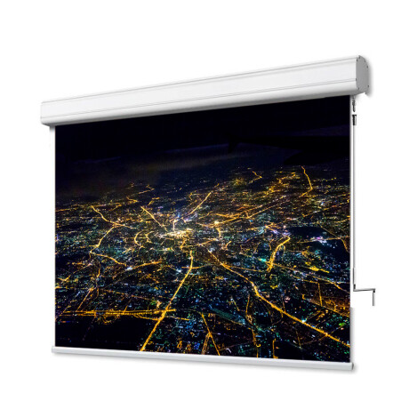 DELUXX Professional Kurbelleinwand Elegance 4:3 Mattweiss Vision 183 x 137 cm