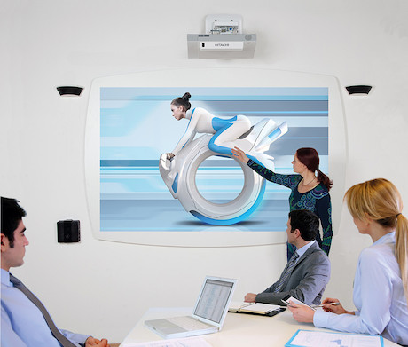 Cloudboard mit mattweißer Projektionsoberfläche 95" (241,3cm)