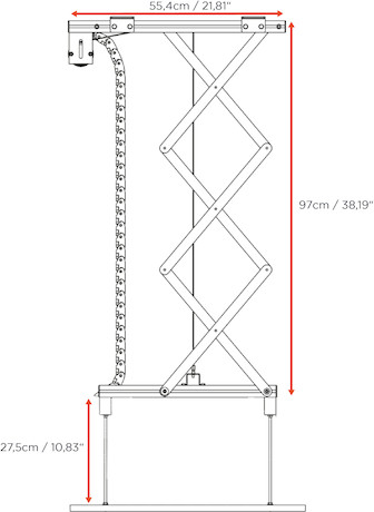 celexon Beamer Deckenlift PL1000 - max. ausfahrbar bis 96 cm - 15kg Traglast