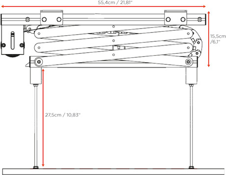 celexon Beamer Deckenlift PL2000 - max. ausfahrbar bis 196 cm - 15kg Traglast