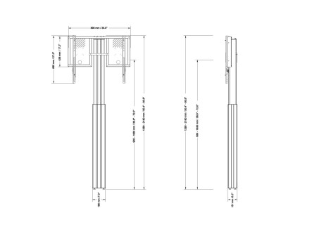 celexon Expert elektrisch höhenverstellbarer Display-Ständer Adjust-4286WB mit Wandbefestigung - 90c