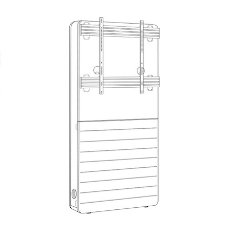 Hagor CON-Line® Big W 75 - 98" Medienstele, Boden-Wand Montage