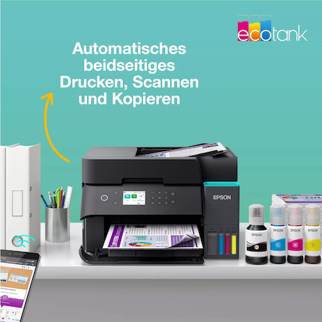Epson EcoTank ET-3950 A4-Multifunktionsdrucker mit Wi-Fi und AirPrint Tintentank