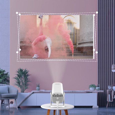 Philips NeoPix 250 Smart Full HD kompakter LED Projektor mit um 180 Grad drehbarem Ständer