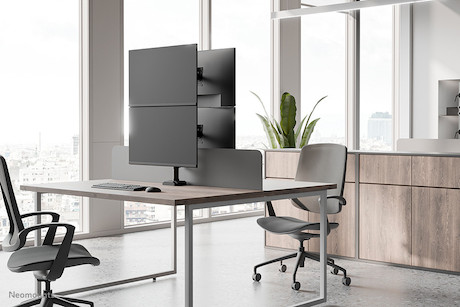Neomounts DS60-600BL2V Monitorarm für zwei Monitore bis zu 32 Zoll