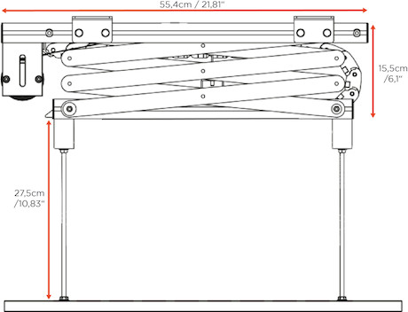 celexon Beamer Deckenlift PL1000 - max. ausfahrbar bis 96 cm - 15kg Traglast