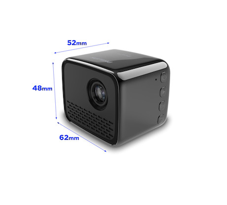 Philips PicoPix Nano mobiler LED Mini-Beamer Plug&Play mit 80Min. Akku