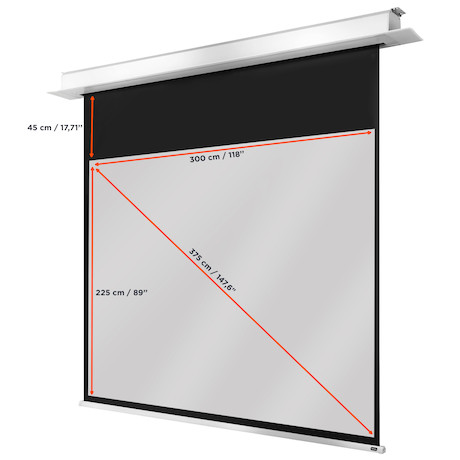 celexon Deckeneinbauleinwand Motor Professional Plus 300 x 225 cm