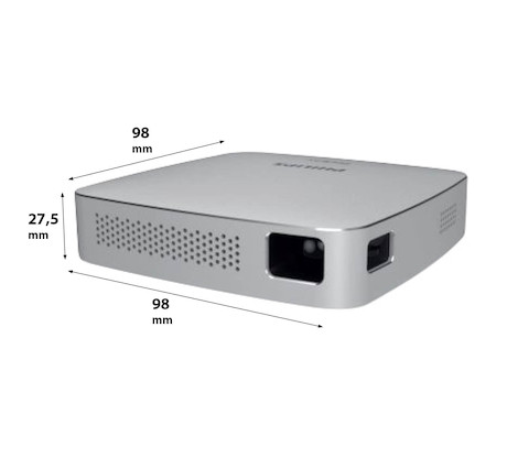 Philips PicoPix Go PPX5110 Mini Beamer, 100 ANSI-Lumen, WVGA