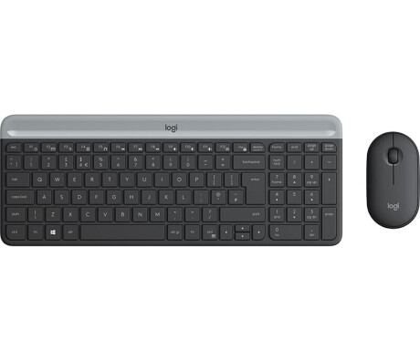 Logitech MK470 Slim Combo Set - Tastatur und Maus - kabellos - grau