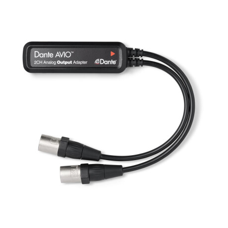 Audinate Dante AVIO XLR Analog Output Adapter I/O Modul (2 Kanal Analog Ausgang). Plug and play