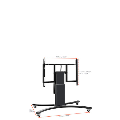 celexon Expert elektrisch höhenverstellbarer Display-Rollwagen Adjust-V4270B mit Kippfunktion - 28cm