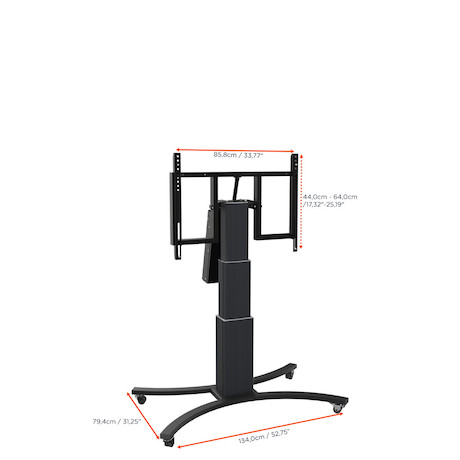 celexon Expert elektrisch höhenverstellbarer Display-Rollwagen Adjust-V4275B mit Kippfunktion - 70cm