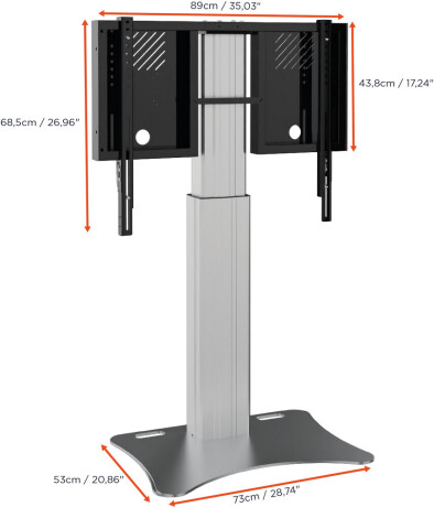 celexon Expert elektrisch höhenverstellbarer Display-Ständer Adjust-4275PB - 50cm