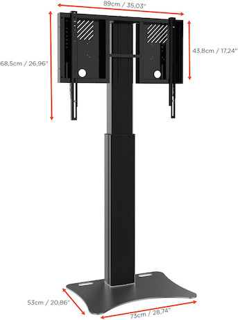 celexon Expert elektrisch höhenverstellbarer Display-Ständer Adjust-4286PB - 70cm