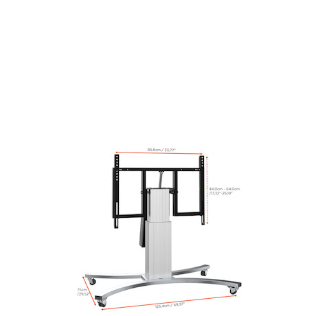 celexon Expert elektrisch höhenverstellbarer Display-Rollwagen Adjust-V4270S mit Kippfunktion - 28cm