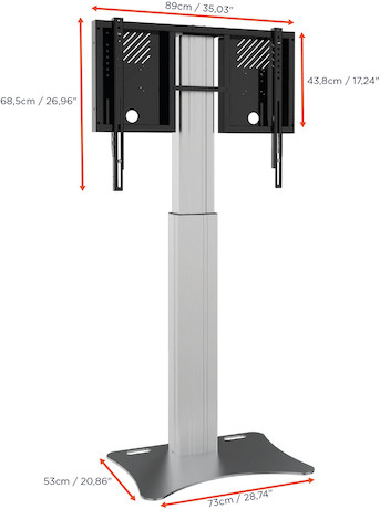 celexon Expert elektrisch höhenverstellbarer Display-Ständer Adjust-4286PS - 70cm