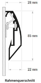 DELUXX Cinema Hochkontrast-Rahmenleinwand 280 x 158 cm, 126" - DAYVISION ALR