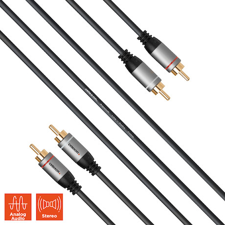 celexon 2x Cinch Stereo Audiokabel 7,5m - Professional Line