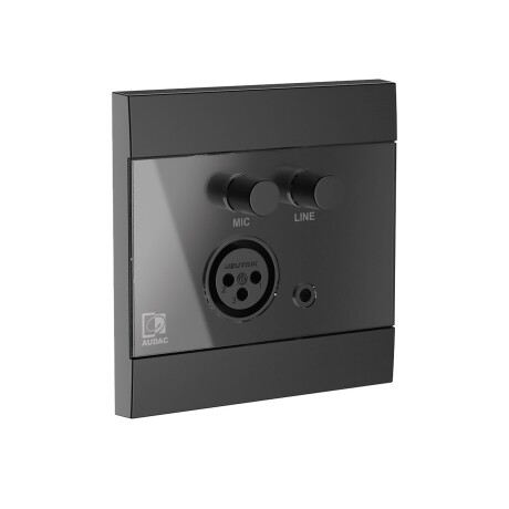 AUDAC WP205 - ARES5A Wandbedienfeld mit Mikrofon- und Line-Eingang, schwarz