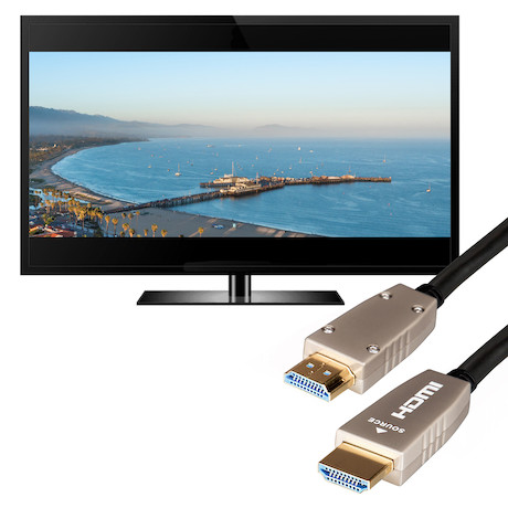 celexon UHD Optical Fibre HDMI 2.0b Active Kabel 10m, schwarz - Demo