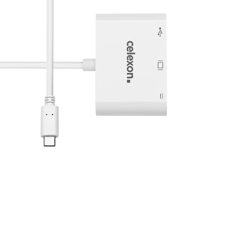 celexon USB-C zu HDMI - USB-A - USB-C Multiport Adapter, weiß