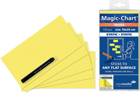 Legamaster Magic-Chart notes 10x20cm gelb 100 St.