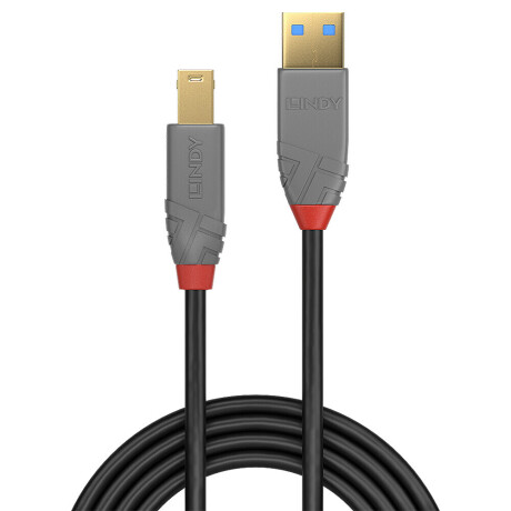 Lindy 5m USB 3.2 Typ A an B Kabel - USB Typ A Stecker an B Stecker, 5GBit/s, Anthra Line