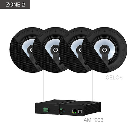 Audac CENTO6.8Z/B Beschallungs-Set, schwarz