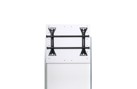 Holzmedia W6 Displaystele M, Front 80cm, Universalblende 20cm, weiß