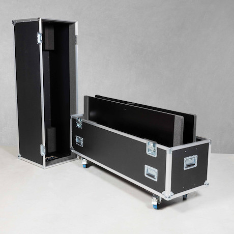Casetec Flightcase für zwei Flachbildschirme 65"